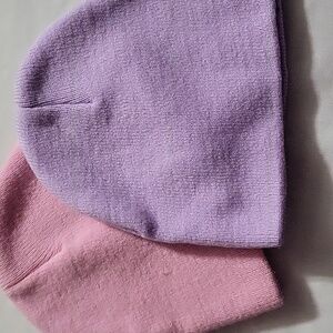 Girls Toddler  Kids' Pink and Purple Beanie Set of 2 Wonder Nation